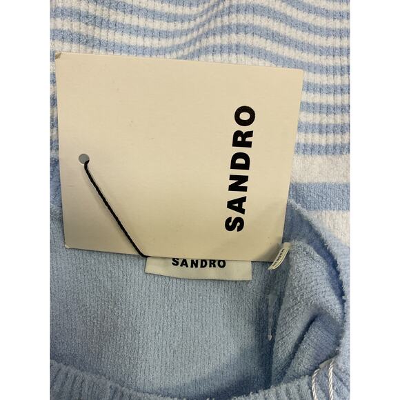 Sandro 'Striped' Blue Cardigan Size 2 - NWT - Picture 4 of 5